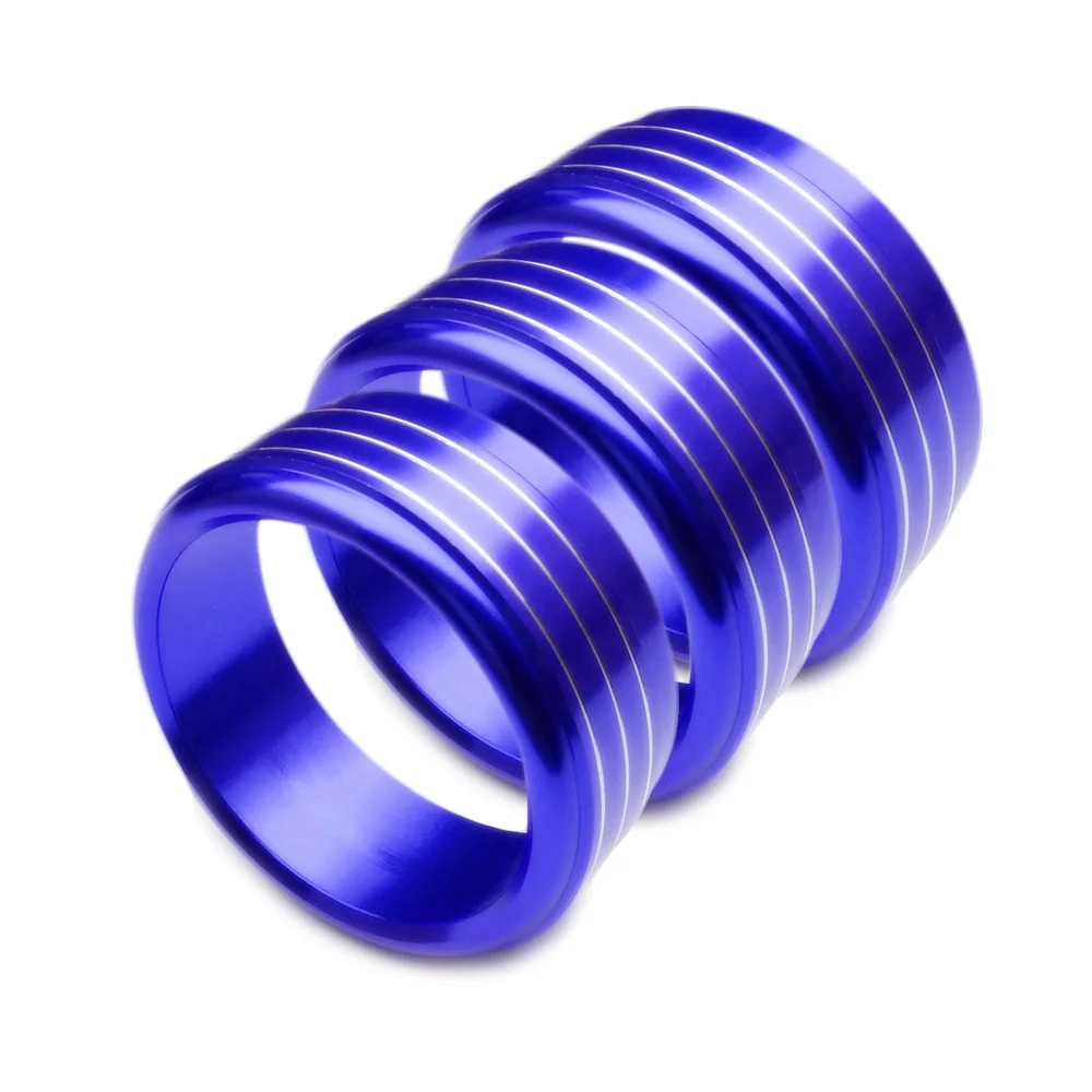 

3 Pcs Blue Car AC Climate Control Ring Knob Trim Cover For Subaru Impreza WRX/STi Ring Knob Trim Covers Aluminum Alloy