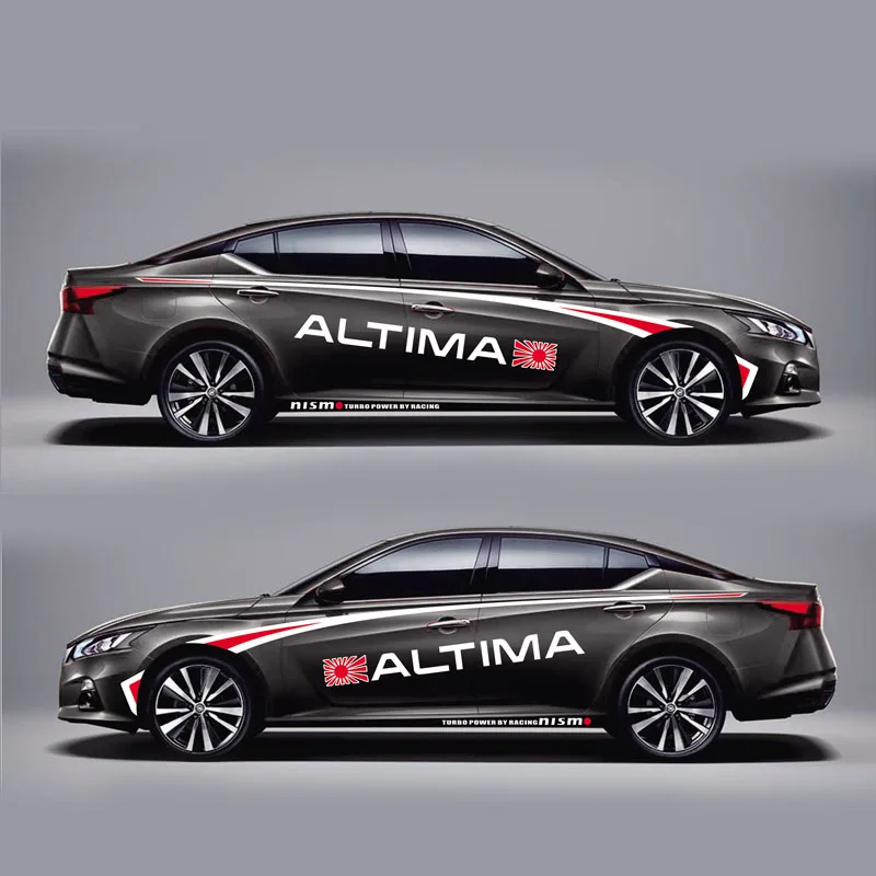 Гоночные спортивные полосы для Nissan ALTIMA Mark Levinson, автомобильная Двусторонняя индивидуальная наклейка, спортивные авто наклейки