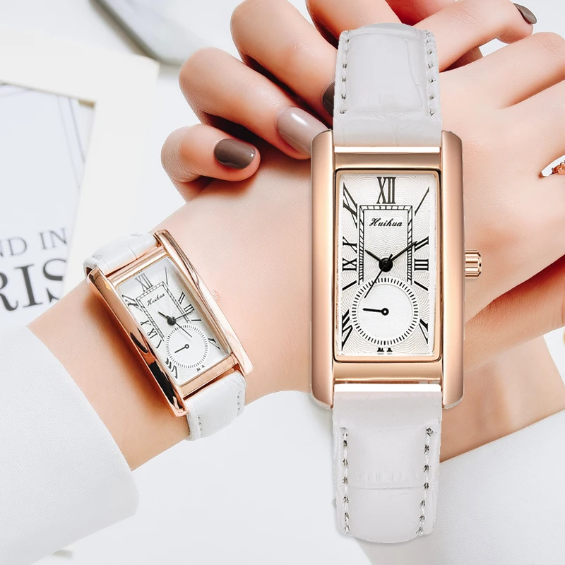 Moda quadrante rettangolare cinturino in pelle orologi per donna Casual  Business orologio da polso oro orologio femminile orologio al quarzo  Relogio Feminin - AliExpress Watches