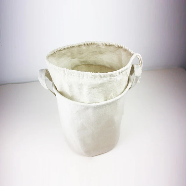 Pamut-Linen Kézitáska Baba Gyerek Játék Vászon Mosoda Kosár Tároló Táska Összecsukható - Image 5