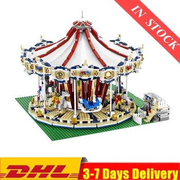 

DHL IN Stock 15013 City Sreet Set Carousel Model Building Kits Blocks Toy Compatible 10196 Children Educational