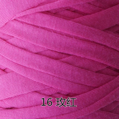 210 г/шт. необычная пряжа для ручного вязания, толстая нить для вязания крючком, тканевая пряжа «сделай сам», сумка, ковер, подушка, хлопковая ткань, футболка, пряжа - Цвет: 16 rose red