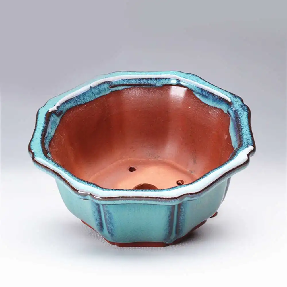 Chinese Style Bonsai Pots Breathable Stoneware Bonsai Pots With Holes Chinese Style Training Flowerpot Ceramic Crafts flower pot plant pot