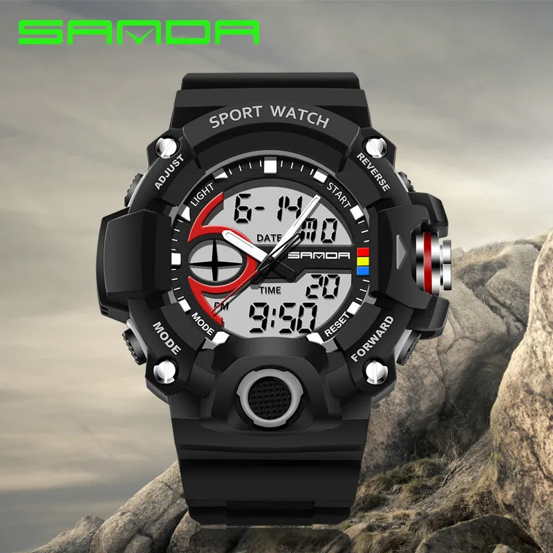 

Sanda/SANDA 715 Sports Electronic Watch Waterproof Men Multi-functional Outdoor Watch BOY'S Waterproof Watch