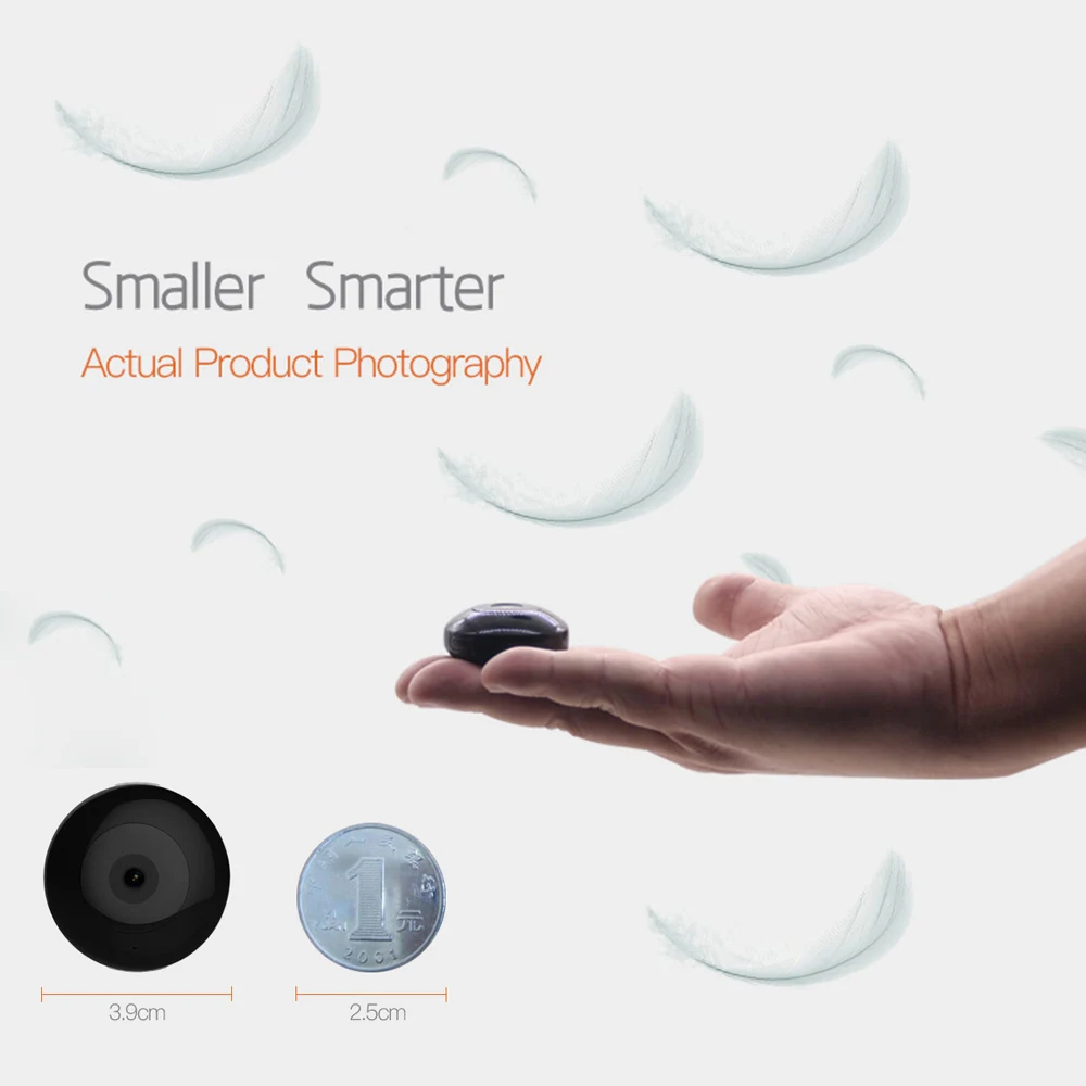 Mini Smart Monitoring Camera Camcorder Cam HD 1080P Video Recorder DV Supports WiFi Connection Night Vision Motion Detection