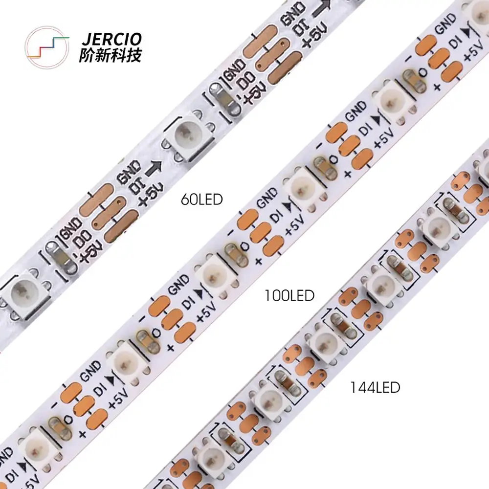 Jercio XT1511 2427 как WS2812b синхро адаптер длиной 1 м/2 м/5 м 60/100/144 светодиодов/m 256 серый