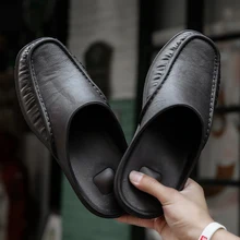 POSTOBON/летние сандалии для мужчин; лоферы; ; шлепанцы; уличные кроссовки; большие размеры 40-45; пляжные повседневные Вьетнамки; мужские сандалии