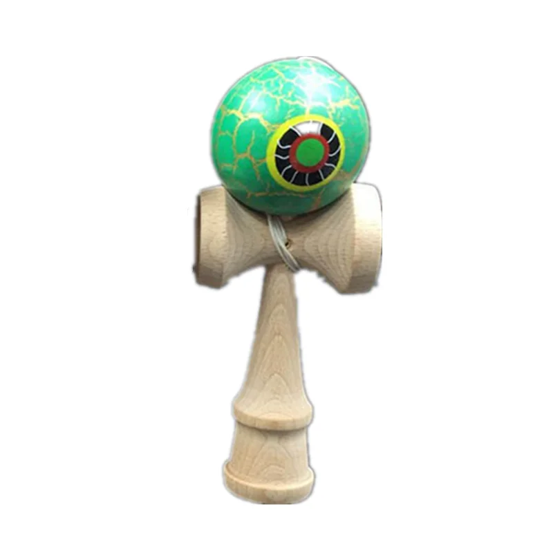 18 см Crackle Eyes антистресс Kendama деревянный бук профессиональные умелые шары для жонглирования игры на открытом воздухе игрушки для детей