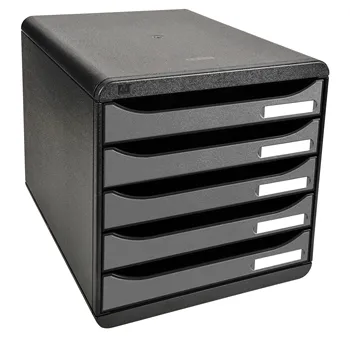 

Cash BOX individual 5 drawers BIG BOX PLUS black/Grey mouse/Silver