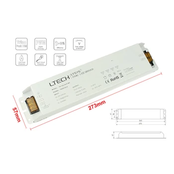 

LEDLUX CD2150 dimmable power supply 24V 150W Triac CV ELV button N.O. Varialuce on 220V for Led strip