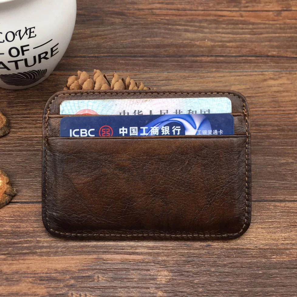 Men's Genuine Leather Credit Card Holder Case