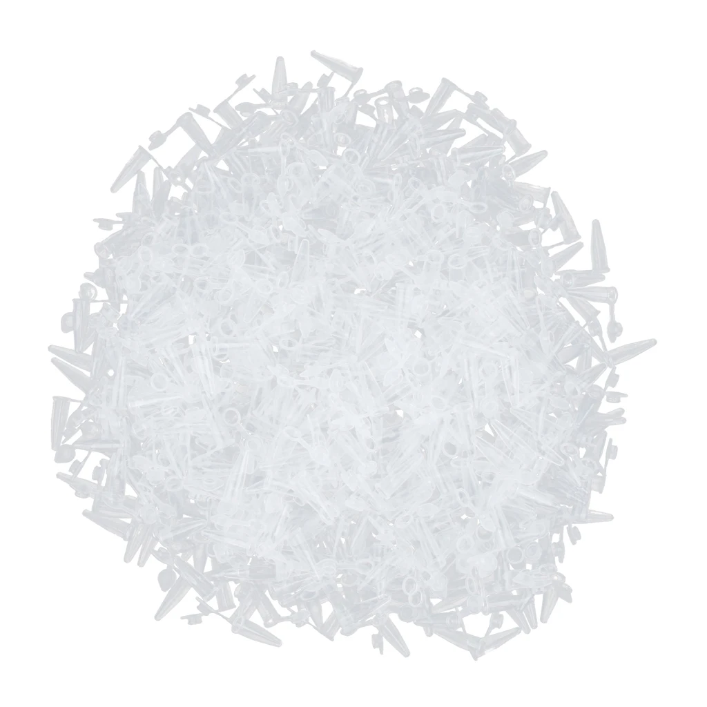 0.2ml Microcentrifuge Tubes with Snap Caps, Plastic Graduated (Pack of 1000)