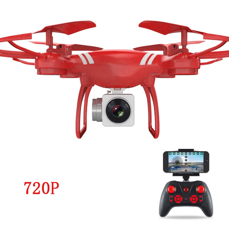 Gps Дрон FPV с 1080p HD камерой Wifi RC дроны селфи следуем за мной Квадрокоптер gps ГЛОНАСС Квадрокоптер KY101 - Цвет: red 720P