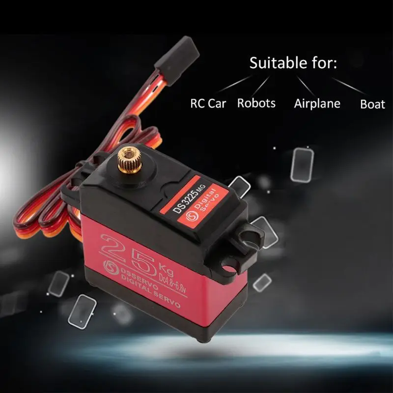 

DS3225 Servo 25KG Metal Gear High Torque Waterproof Digital Servo for RC Cars