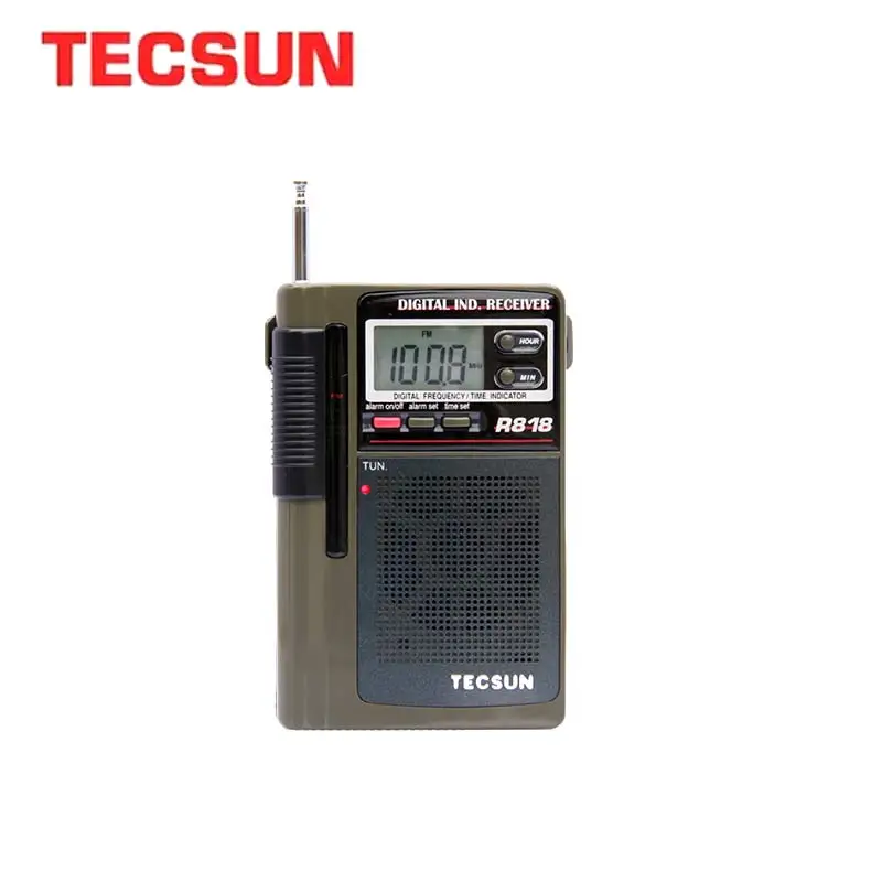 TECSUN R-818 FM/MW/SW радио с двойным преобразованием мировой диапазон радиоприемник со встроенным динамиком интернет радио портативный