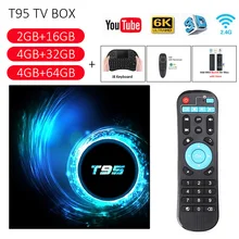 TV Box Android 10.0 Allwinner H616 Quad Core 4GB RAM 32GB 64GB Wifi 6K Smart Android Media player T95 PK s905x3 Set Top Box