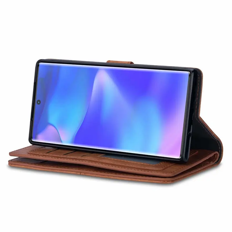 Винтажный кожаный чехол-кошелек для samsung Galaxy Note 10, 8, 9, S10, S8, S9 Plus, A50, A70, J3, J7, откидная крышка, задняя крышка для карт, Fundas