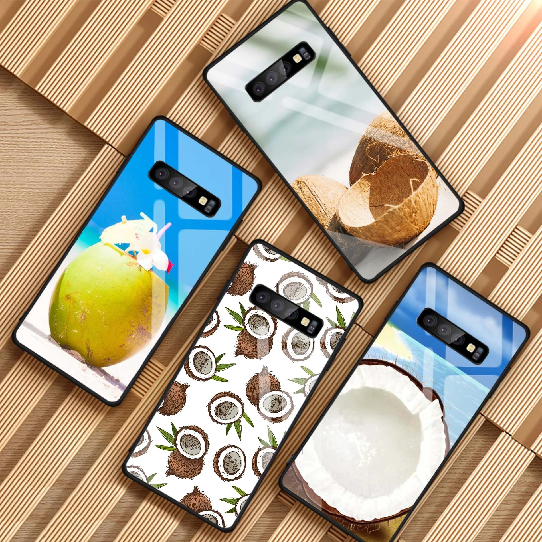 Чехол из закаленного стекла для телефона Samsung Galaxy NOTE 8 9 S8 S9 S10 PLUS A6 A8 J8 2018 с принтом
