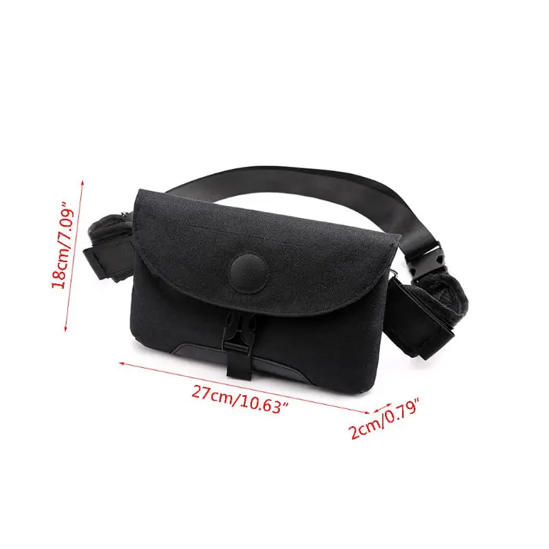 Men Waist Fanny Pack USB Charging Port Belt Nylon Pouch Travel Shoulder Bag