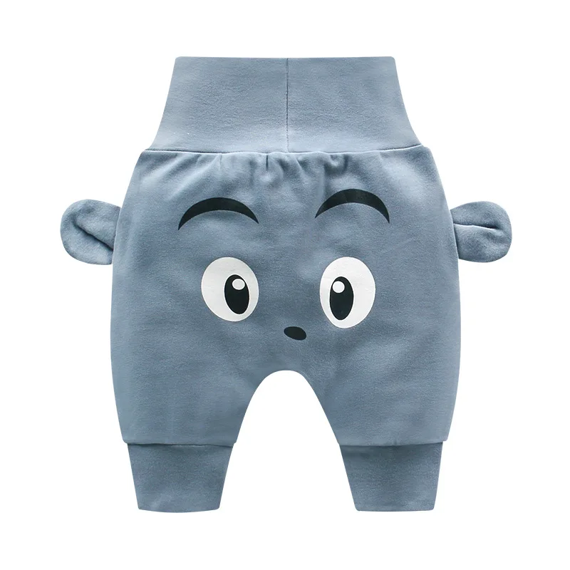 Штаны для маленьких мальчиков и девочек с героями мультфильмов; весенние штаны-шаровары с высокой талией для новорожденных; осенние штаны с принтом животных