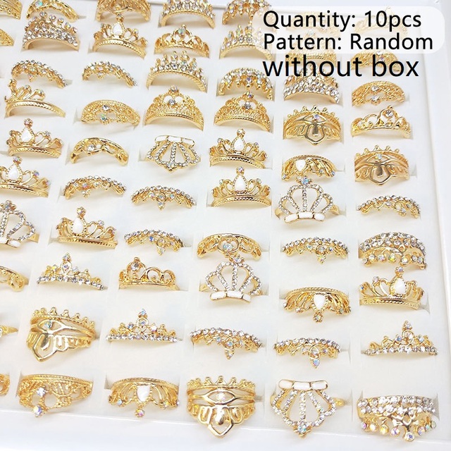 Hot Sale Kids Cute Cartoon Rings Flower Animal Shape Ring Set Mix Finger Jewelry Creative Accessories Girl Child Gifts