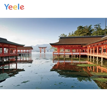 

Yeele Landscape Red Torii Ancient Palace Gazebo Ins Photography Backdrops Personalized Photographic Backgrounds For Photo Studio