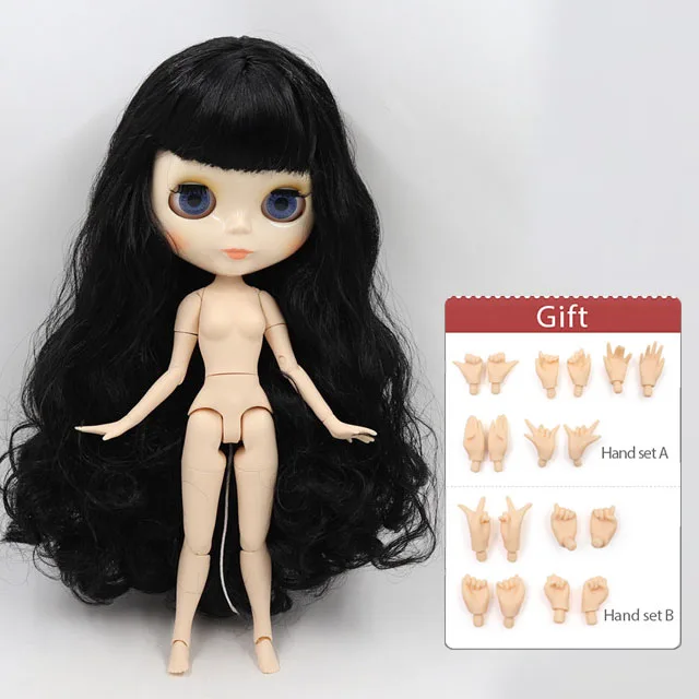 Ледяная фабрика Blyth кукла 1/6 BJD индивидуальные обнаженные тела с белой кожей, глянцевое лицо, подарок для девочки, игрушка - Цвет: BL117 b