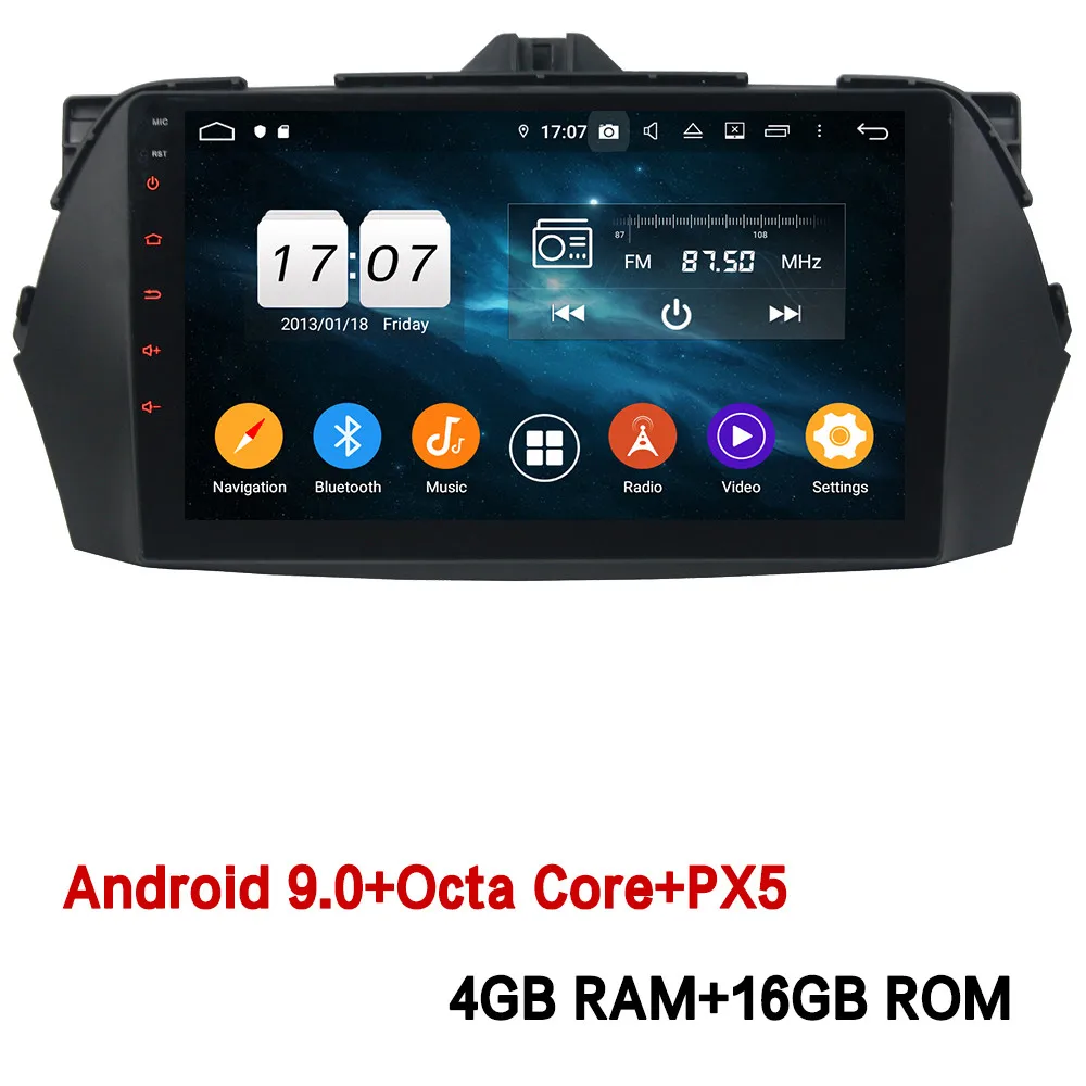 Klyde " ips 4G wifi Android 9,0 Восьмиядерный 4 Гб ОЗУ 64 Гб ПЗУ DSP BT автомобильный DVD мультимедийный плеер стерео для Suzuki Ciaz 2013 - Цвет: 4GB RAM x 16GB ROM