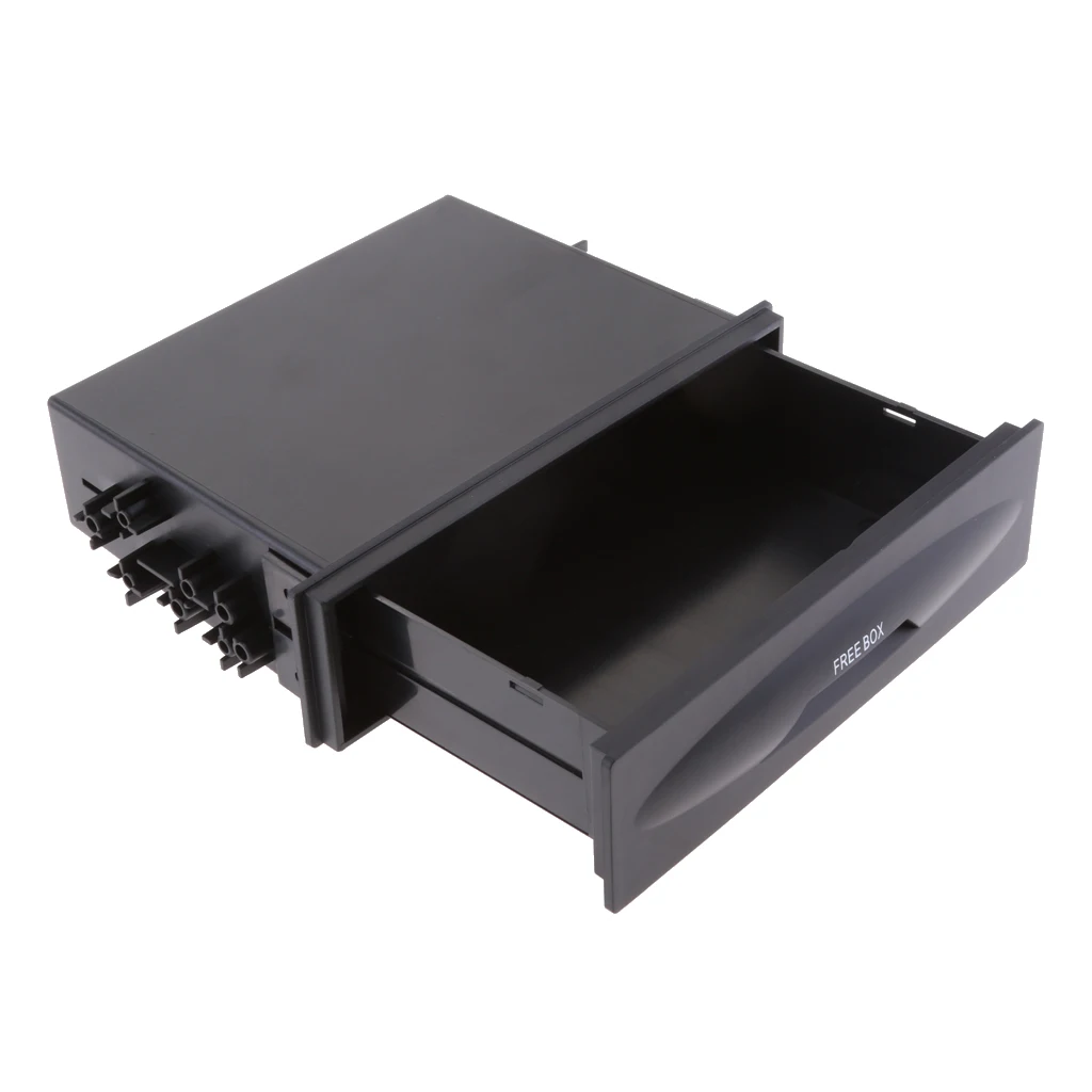 

Single Din Dash Dashboard Mount Car Vehicle Refit Audio Cassette Box Drawer