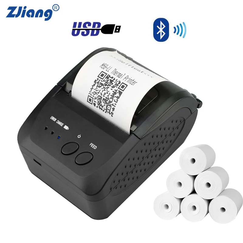 

58mm impressora termica bluetooth mini pos pocket thermal printer portable phone ticket android pos wireless printers print logo