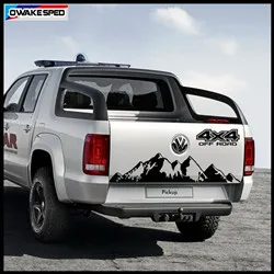 Pick-up Car Trunk Decor Sticker For Volkswagen-Amarok 4X4 OFF ROAD Styling Mountain Grahpics Vinyl Decals Car Tail Stripes (2)_副本