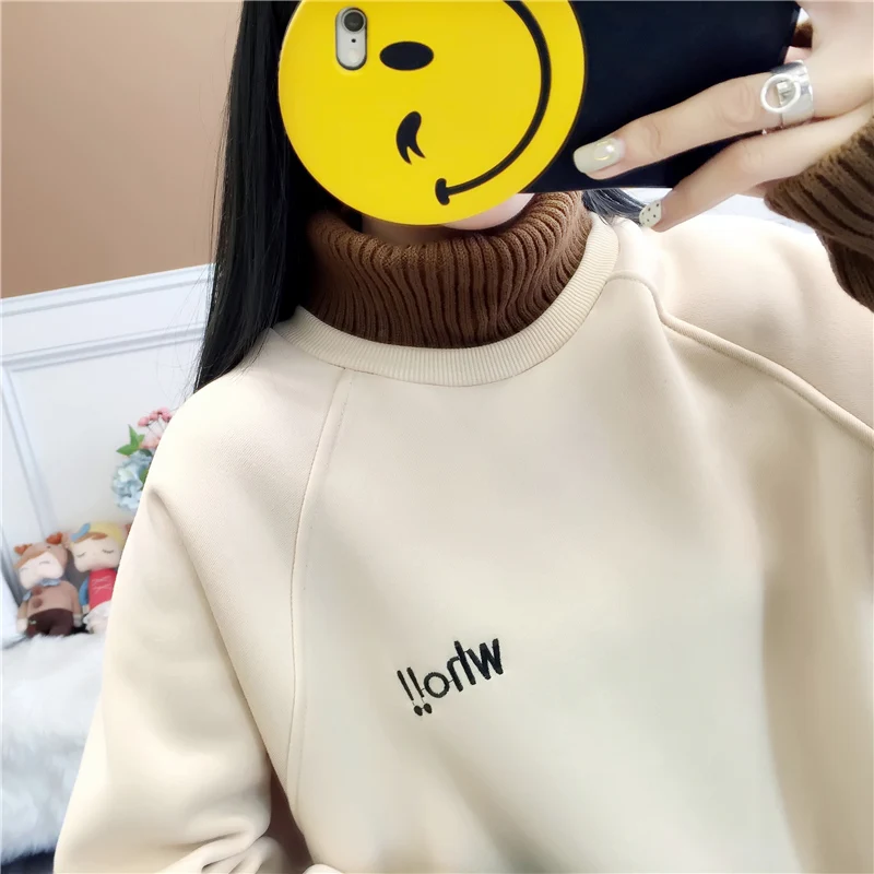 Женская толстовка в Корейском стиле Ulzzang Harajuku имитация 2 шт. толстовки с длинными