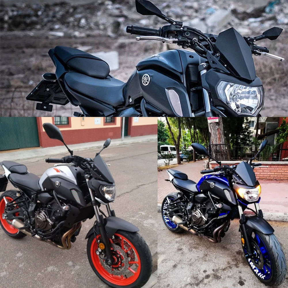 KEMiMOTO для Yamaha MT07 2018 2019 мотоцикл ветер экран дефлектор ветрового стекла MT 07 FZ FZ07 с