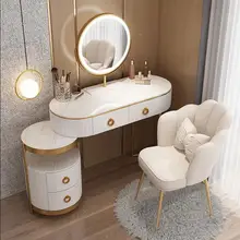 

Light luxury Nordic dressing table bedroom modern simple dressing table storage cabinet integration