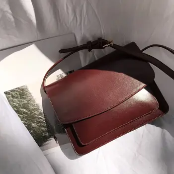

2020 Spring New Style Retro British Style Versitile Fashion WOMEN'S Bag Square Sling Bag Pu Shoulder Simple Oblique Bag Women's