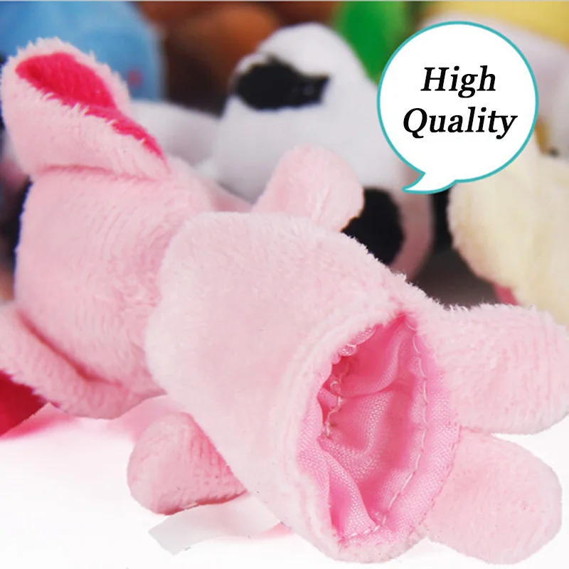 10 Pcs Animal Finger Puppets Cloth Doll Baby Kids Finger Plush Dolls Play Game Educational Tool Animal Finger Puppets