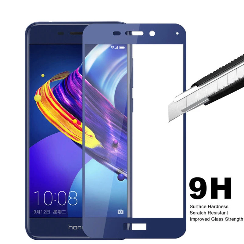 

Smartphone 9H HD Full Glue Tempered Glass for Huawei Honor 6C Pro JMM-L22 5.2" V9 Play Protective Film Screen Protector cover