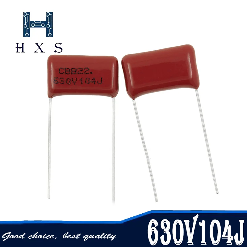 10 шт. 630V104J шаг 15 мм 0 1 мкФ 100nf 630V 104 CBB полипропиленовый пленочный конденсатор с