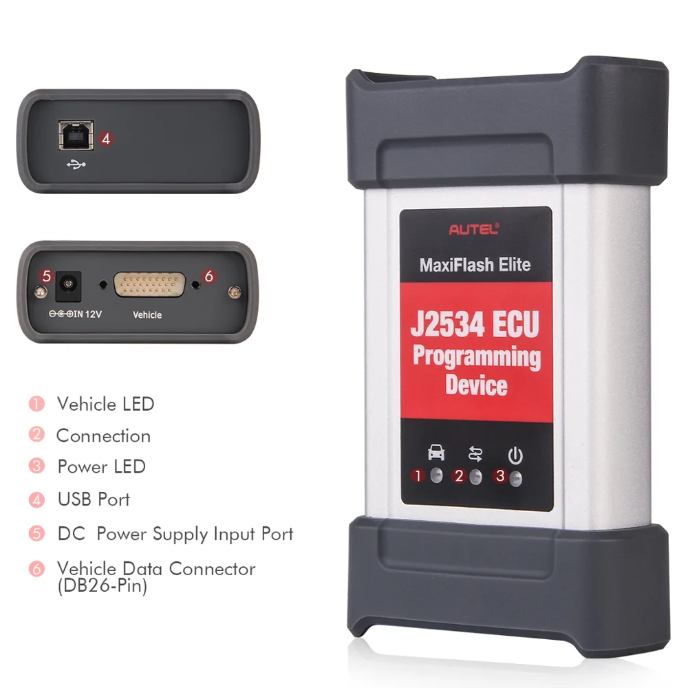 Инструмент программирования Autel MaxiFlash Elite J2534 ECU для MS908P MK908