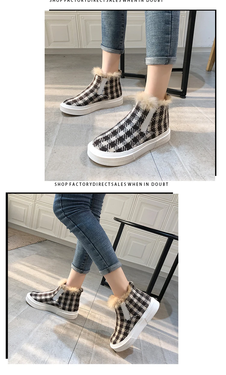 Bottes femme; коллекция года; дизайнерские женские ботильоны; зимняя обувь из сетчатой ткани без шнуровки; модная обувь на платформе; плюшевая теплая обувь; bota feminina