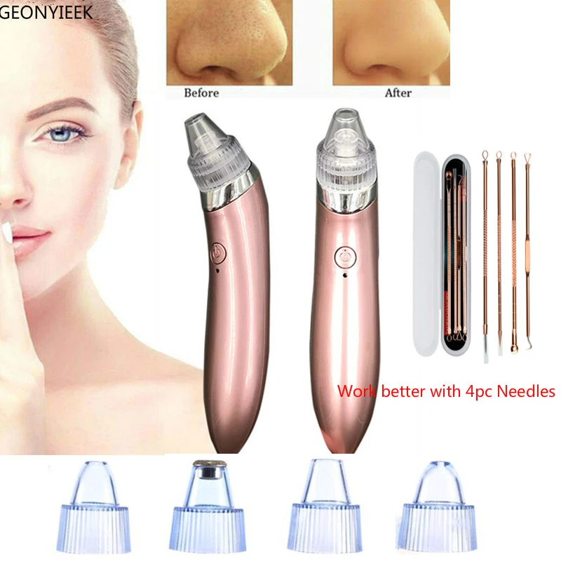 

Electric Acne Remover Point Noir Blackhead Vacuum Extractor Tool Black Spots Pore Cleaner Skin Care Face Lift Blemish Removers