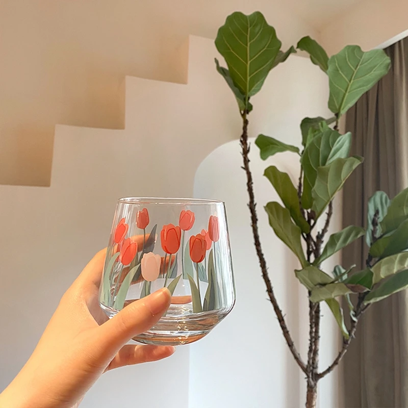 Kawaii Korea Style Tulip Glass Cup - Limited Edition