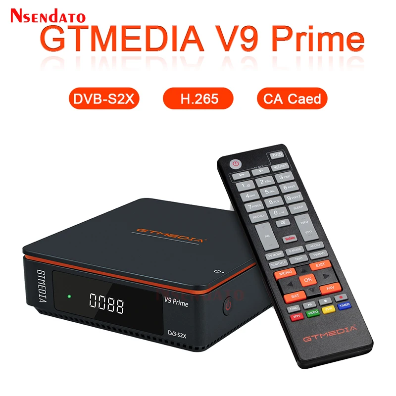 Спутниковый ресивер GTMEDIA V9 Prime 1080P DVB-S2 дюйма для спутникового ТВ WiFi h.265 HD DVB S2