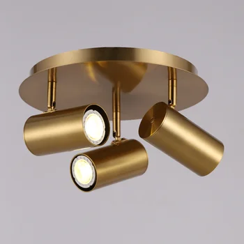 

Hartisan LED Ceiling Spotlight Golden 3 Heads GU10 Aluminum Spot Lights Living Room Bedroom Ajustable Lamp LED Lighting Fixtures