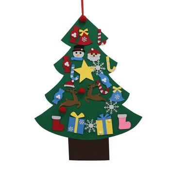 

DIY Felt Christmas Tree Artificial Tree Wall Hanging Ornaments Christmas Decoration for Home Gifts Kids Toys рождество Gift