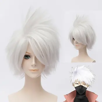 

Naruto Akactuki Cosplay Wigs Halloween Hatake Kakashi Short Black Cosplay Wig
