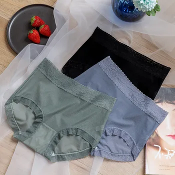 

Seamless Underwear Antibacterial Breathable Sexy Lace Soft Women's Panties ropa interior femenina Comfort Antibacterial Panty