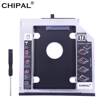 

CHIPAL Aluminum 2nd HDD Caddy For Lenovo ThinkPad T420 T430 T520 T530 DVD-ROM Optibay 12.7mm SATA 3.0 2.5 SSD Case hdd Enclosure