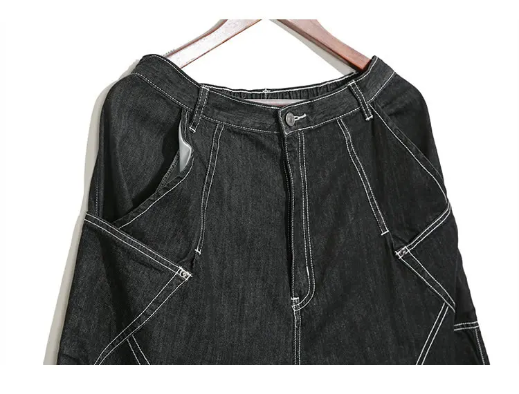 HG Europe Tide Brand Autumn Ripped Jeans for Women Hip Hop Loose Plus Size Harem Pants Fashion Streetwear Pants Women XJ1907