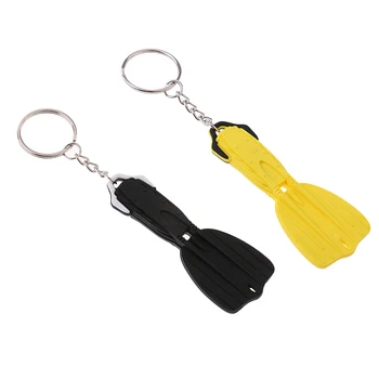 

Lot 2 Portable Fins Shaped Keyring Scuba Diving Diver Keychain